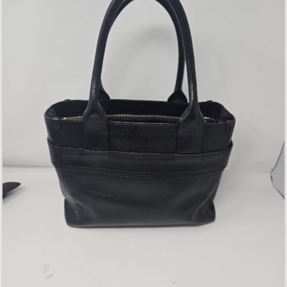 Kate Spade Black Leather Harrison Elena Bow Top Handle Shoulder Purse Bag duster - Picture 3 of 12